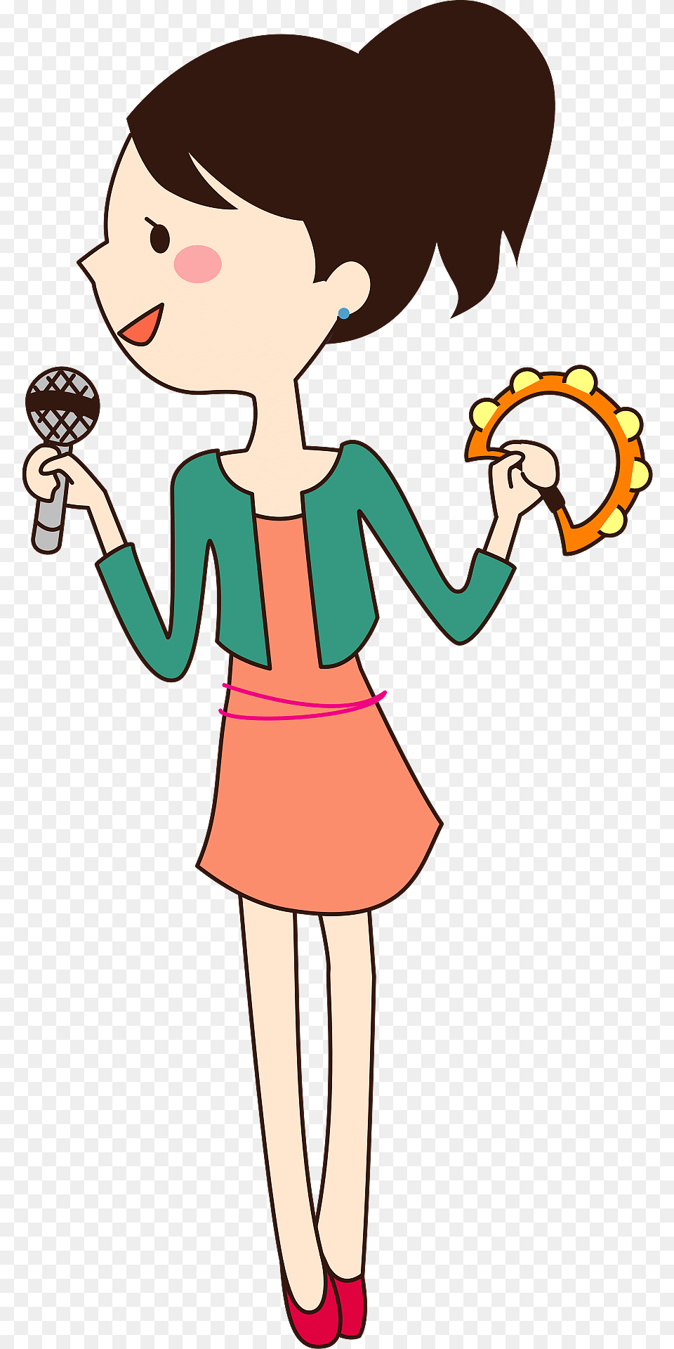 Woman Is Singing Karaoke Clipart, Person, Face, Head, Food Free Png Download