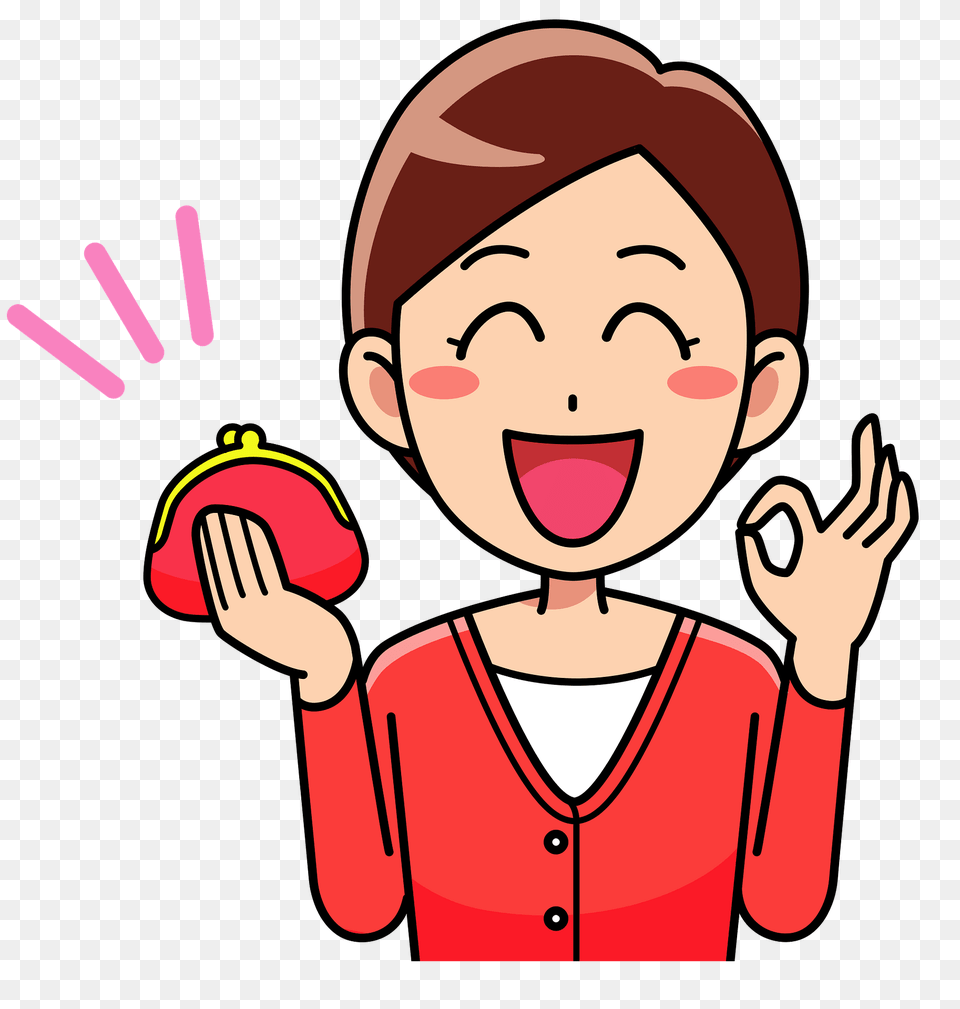 Woman Is Smiling And Holding Wallet Clipart, Baby, Person, Face, Head Free Png Download
