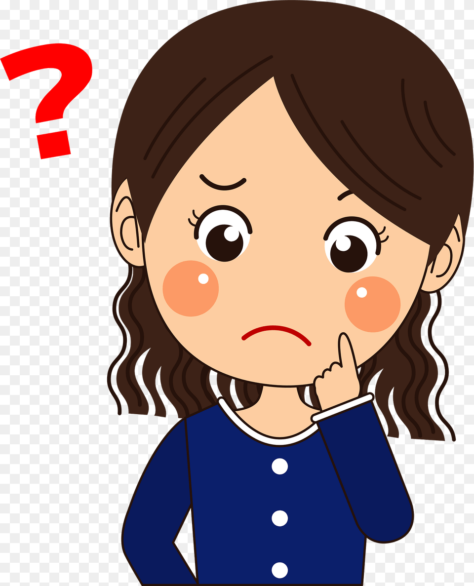 Woman Is Troubled Clipart, Baby, Person, Book, Comics Free Png Download