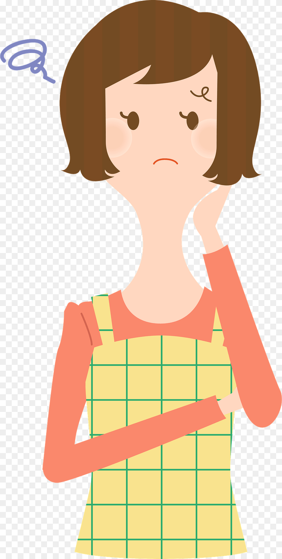 Woman Is Troubled Clipart, Person, Face, Head Png Image