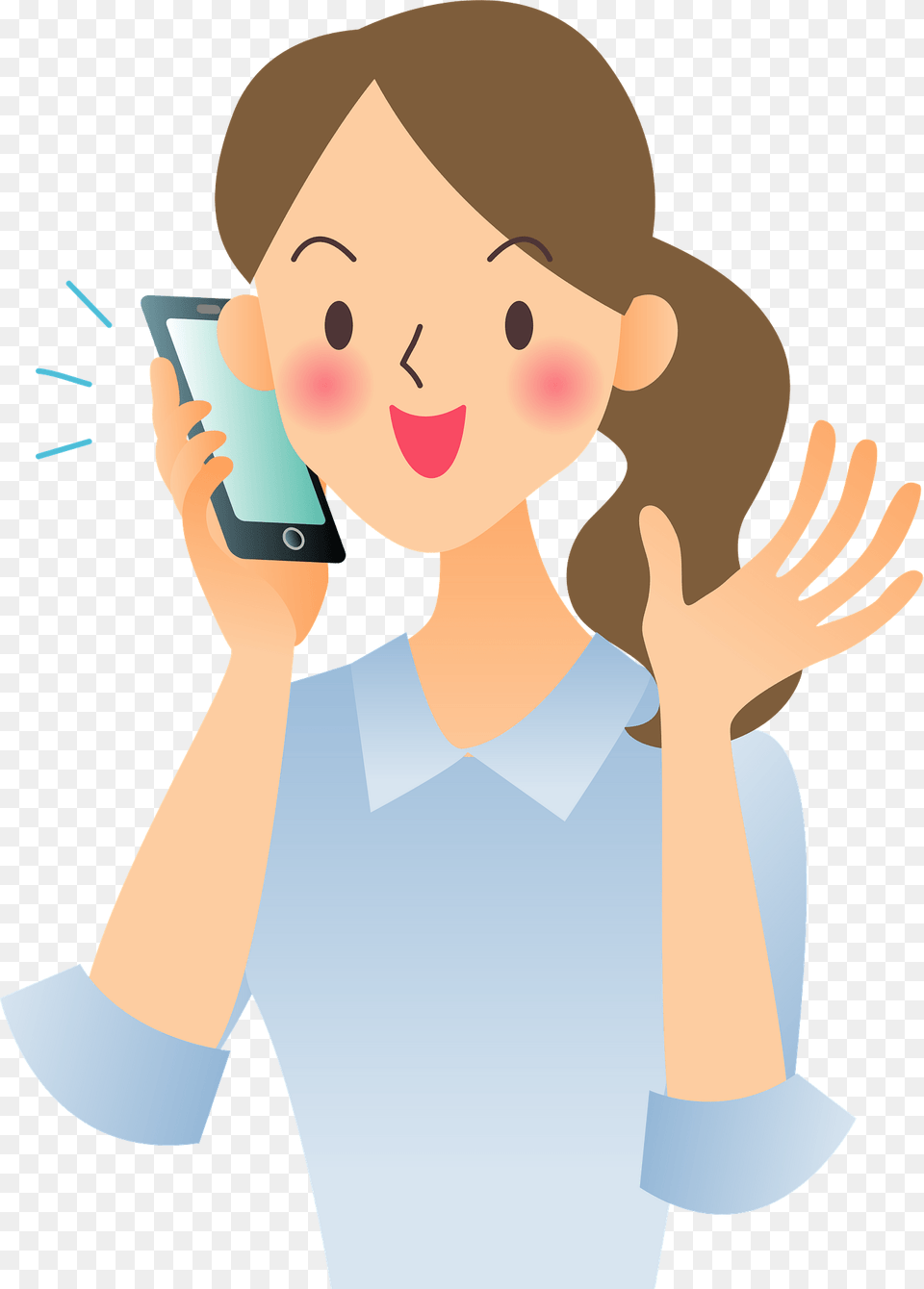 Woman Is Using Mobile Phone Clipart, Person, Electronics, Mobile Phone, Photography Free Png Download