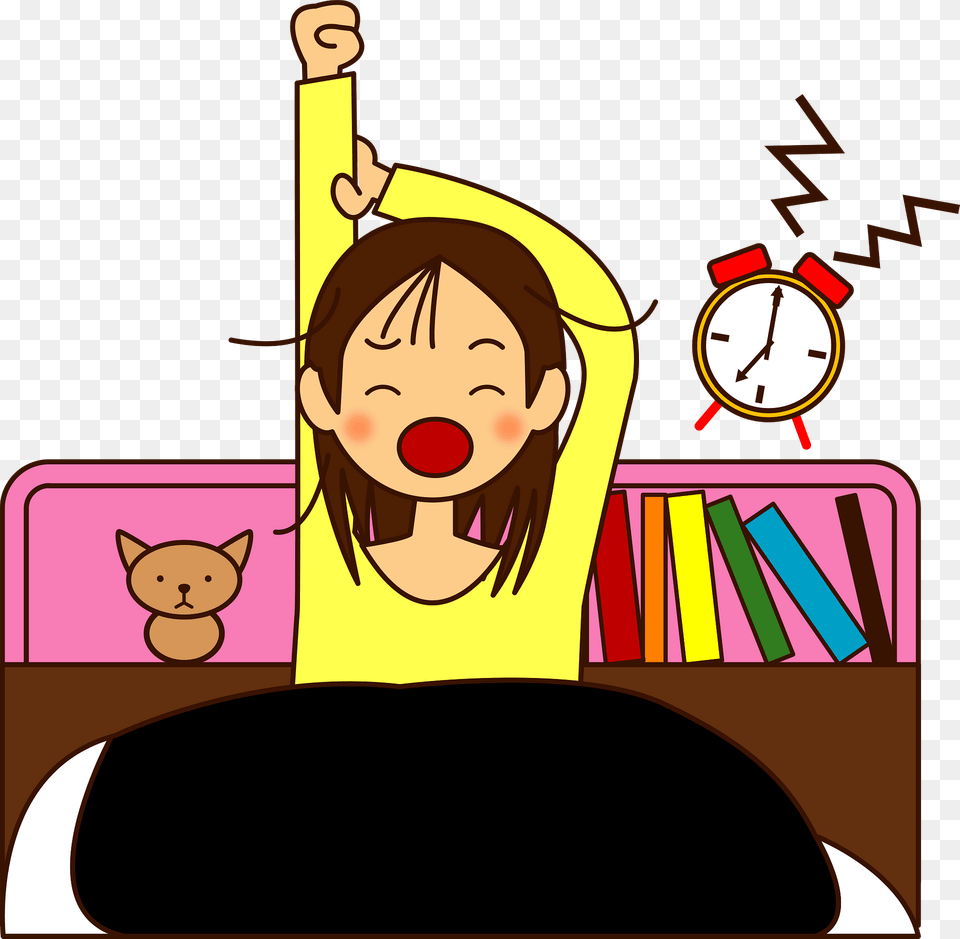 Woman Is Waking Up Clipart, Book, Comics, Publication, Face Free Png