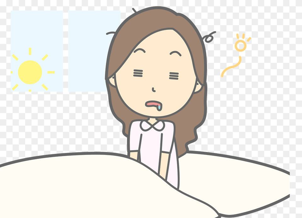 Woman Is Waking Up Clipart, Face, Head, Person, Baby Free Transparent Png