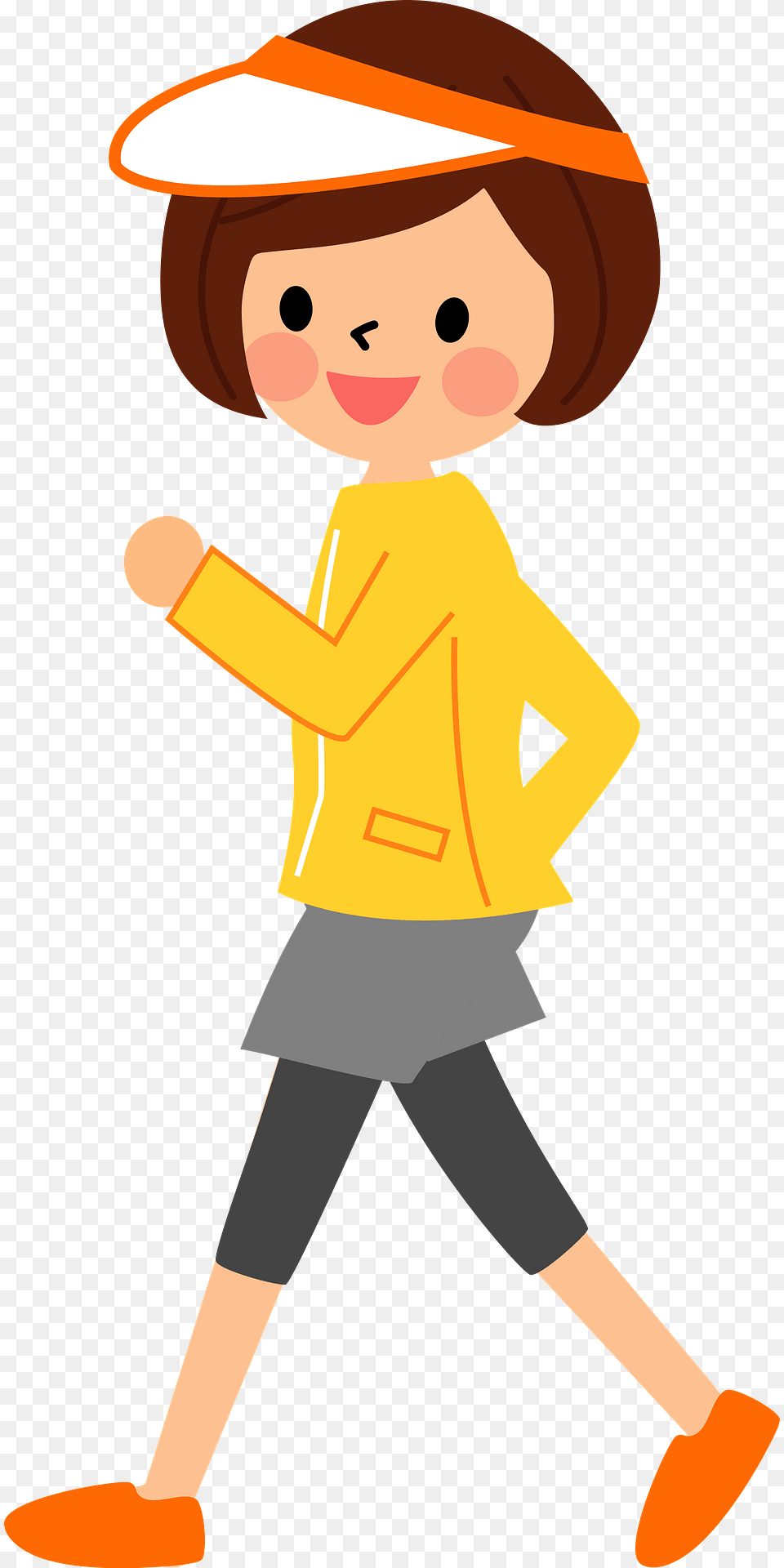 Woman Is Walking For Exercise Clipart, People, Person, Clothing, Coat Free Png