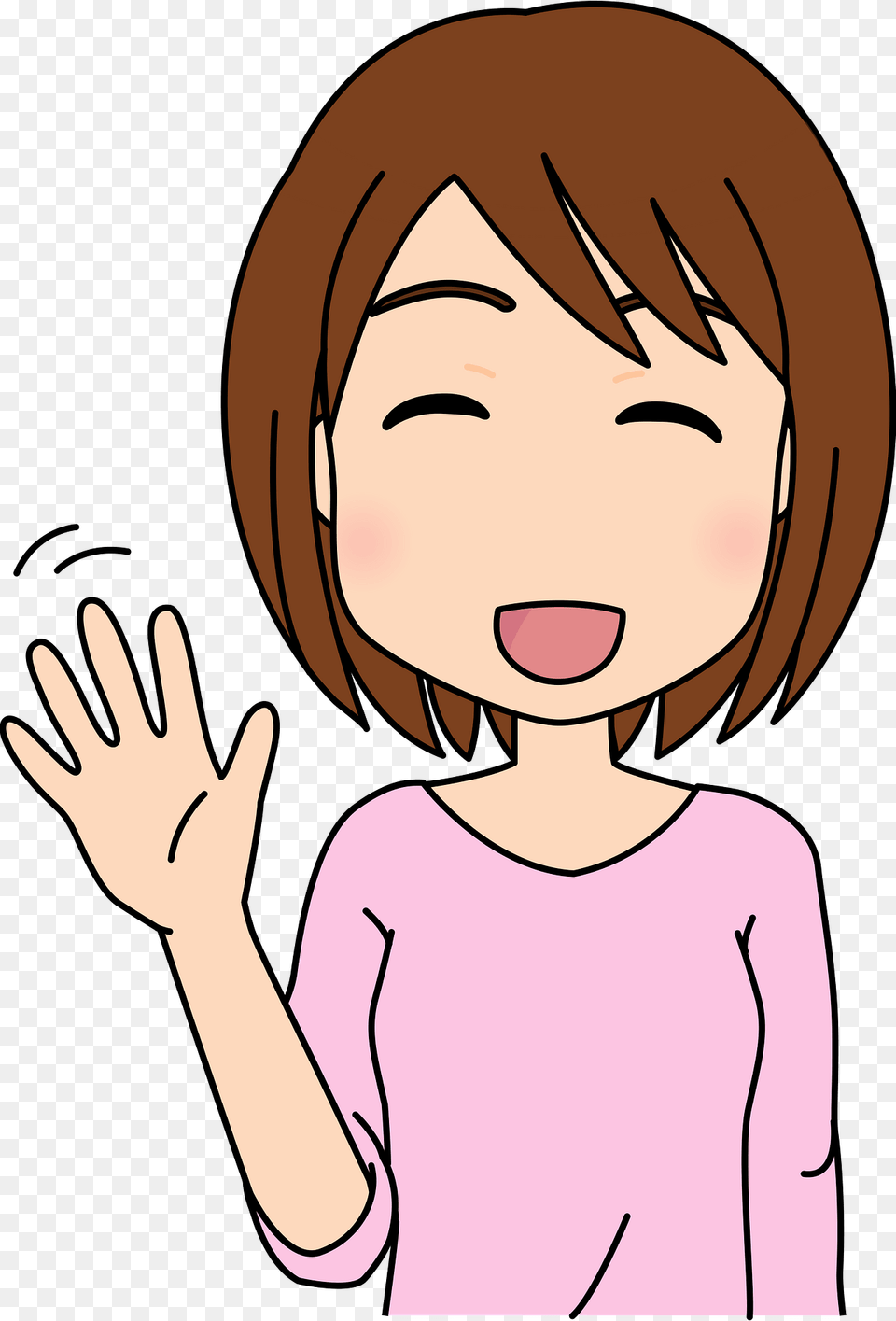 Woman Is Waving Good Bye Clipart, Baby, Person, Book, Comics Free Transparent Png