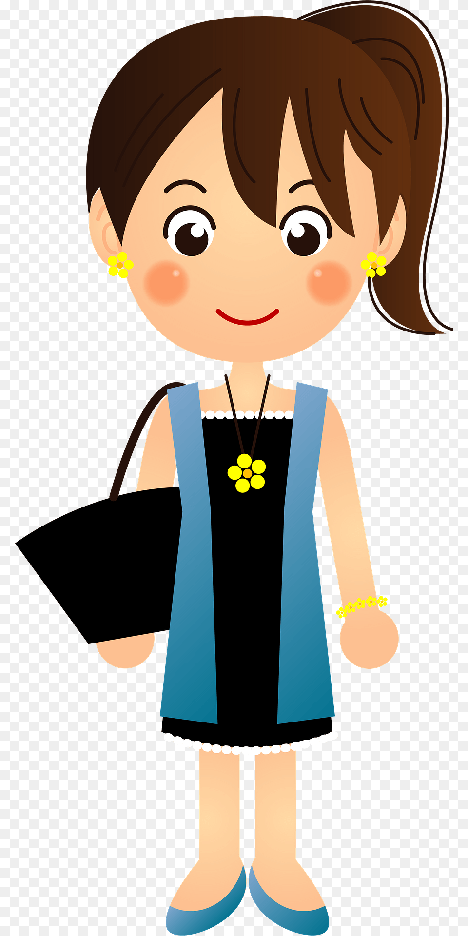 Woman Is Wearing A Blue Dress Clipart, Baby, Person, Face, Head Png