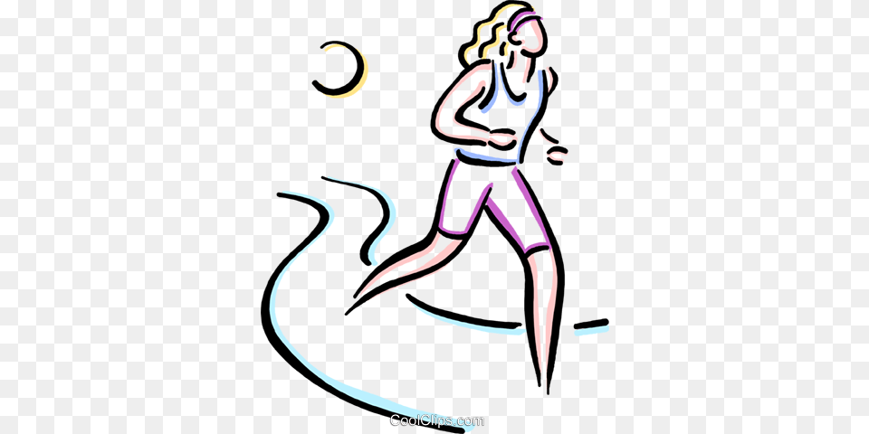 Woman Jogging Royalty Vector Clip Art Illustration, Adult, Female, Person, Walking Free Png Download