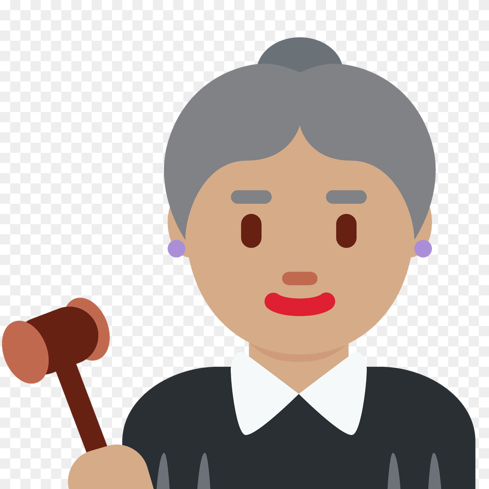 Woman Judge Emoji Clipart, Baby, Person, Face, Head Png