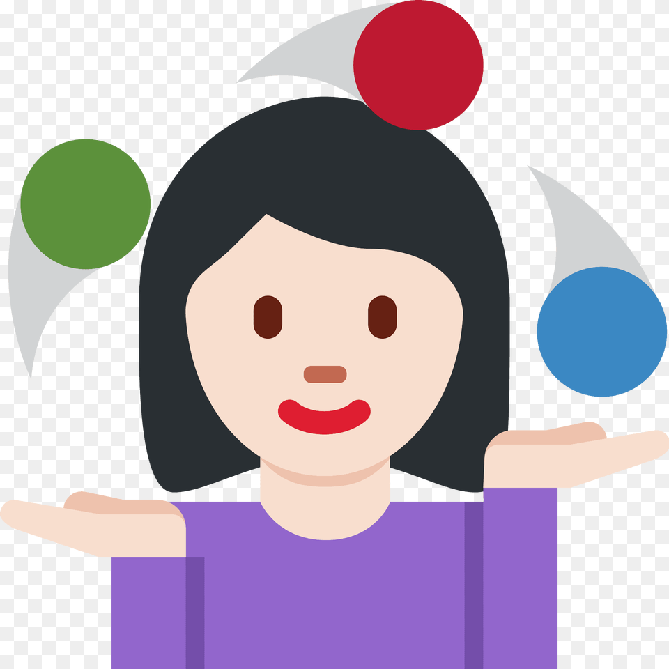 Woman Juggling Emoji Clipart, Face, Head, Person, Photography Png