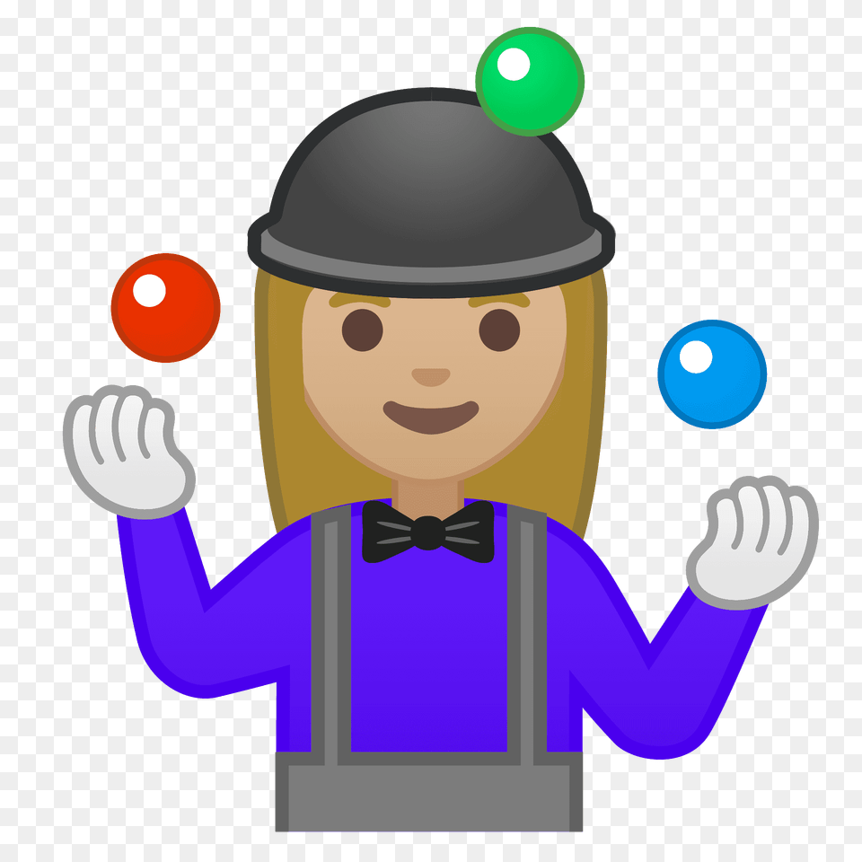 Woman Juggling Emoji Clipart, Person, Face, Head, Snowman Free Png Download