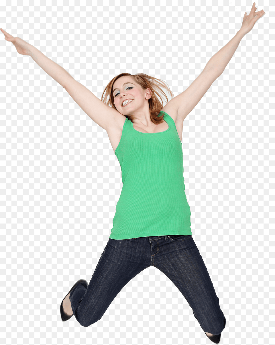 Woman Jumping For Joy Jumping, Head, Face, Person, Happy Free Transparent Png