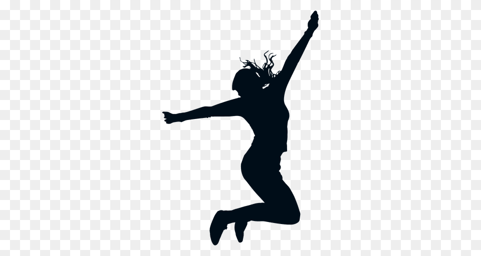 Woman Jumping Pose Silhouette, Dancing, Leisure Activities, Person, Dance Pose Free Png Download
