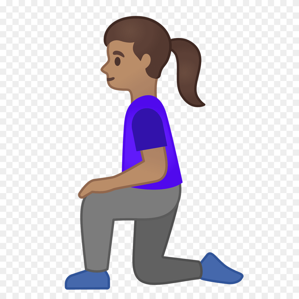 Woman Kneeling Emoji Clipart, Person, Face, Head, Sitting Free Png Download