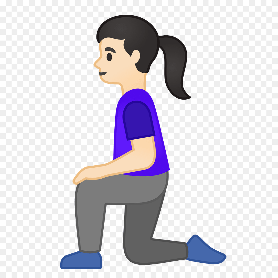 Woman Kneeling Emoji Clipart, Person, Adult, Female, Face Free Png Download