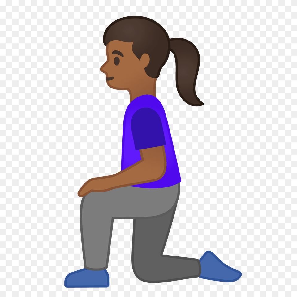 Woman Kneeling Emoji Clipart, Person, Sitting, Face, Head Free Transparent Png