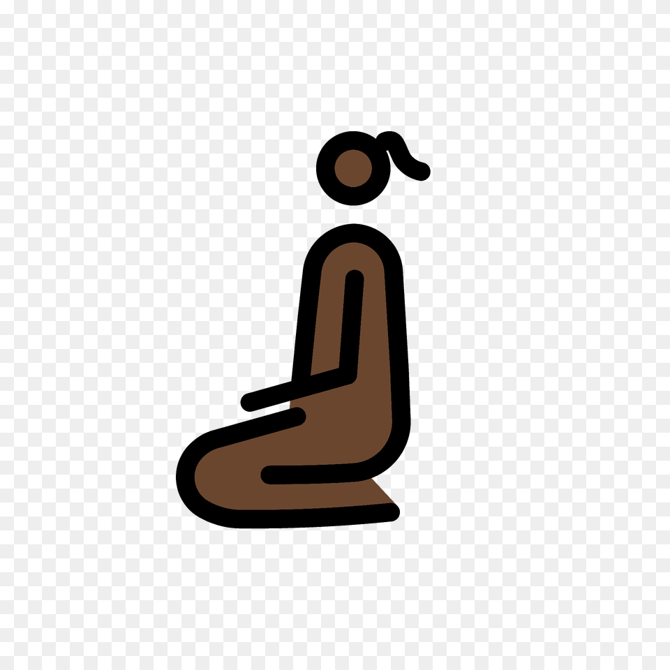 Woman Kneeling Emoji Clipart, Person, Text Png