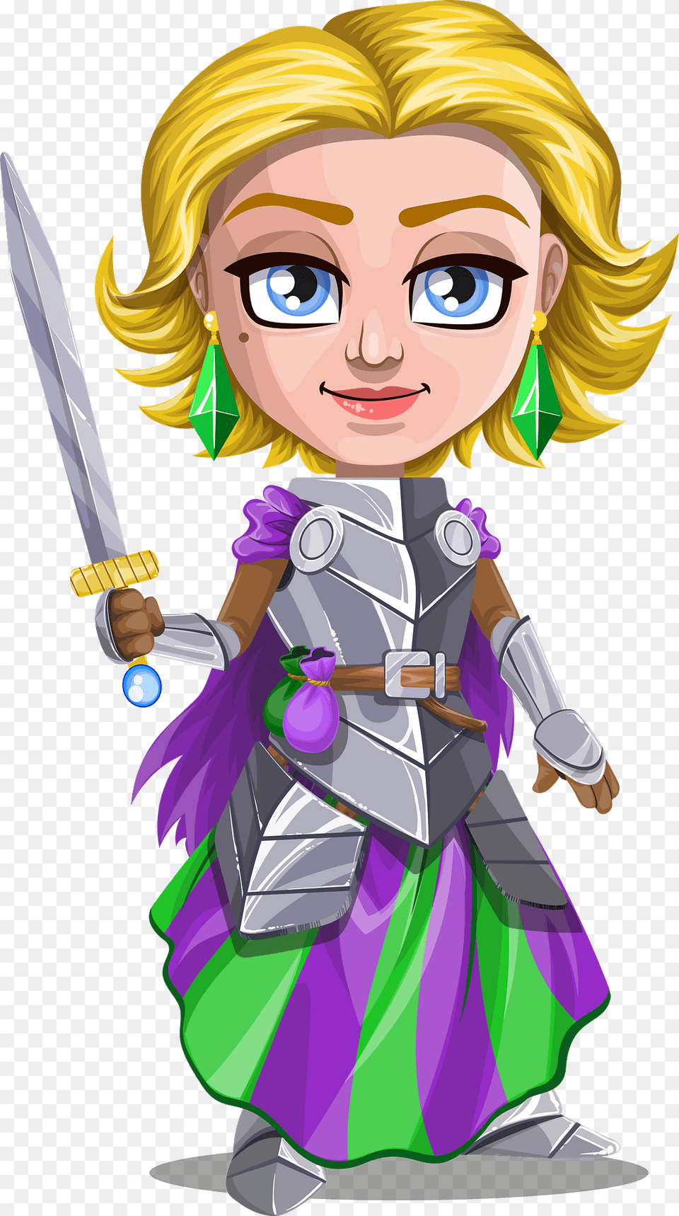 Woman Knight In Armor Clipart, Book, Comics, Publication, Baby Png Image