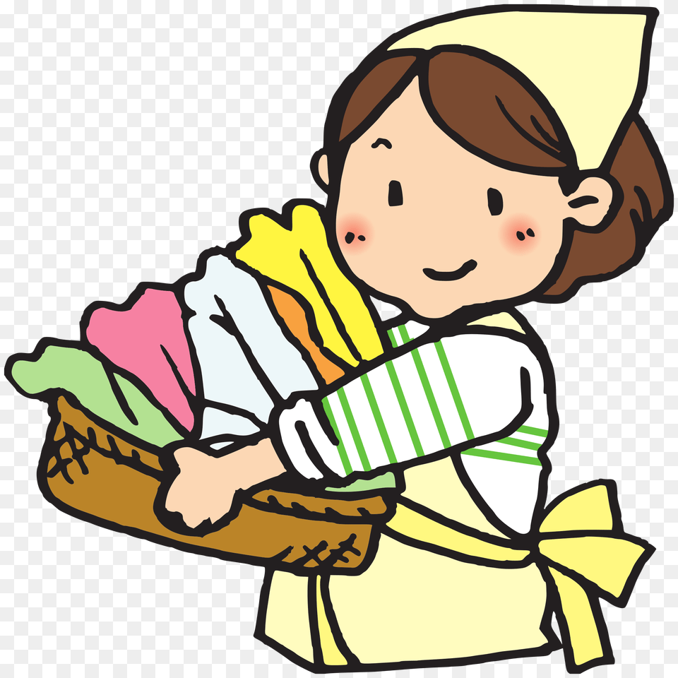 Woman Laundromat Basket Clip Art Cliparts, Clothing, Glove, People, Person Png
