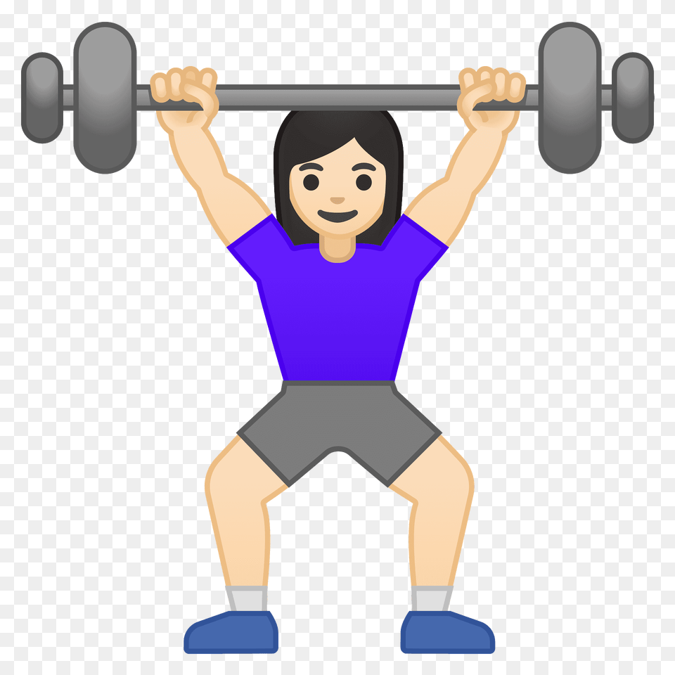 Woman Lifting Weights Emoji Clipart, Baby, Person, Face, Head Png