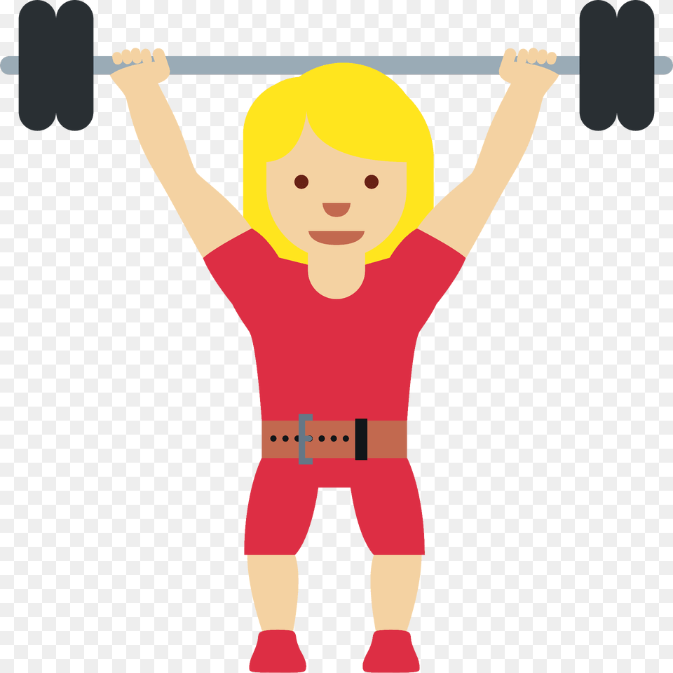 Woman Lifting Weights Emoji Clipart, Baby, Person, Face, Head Png