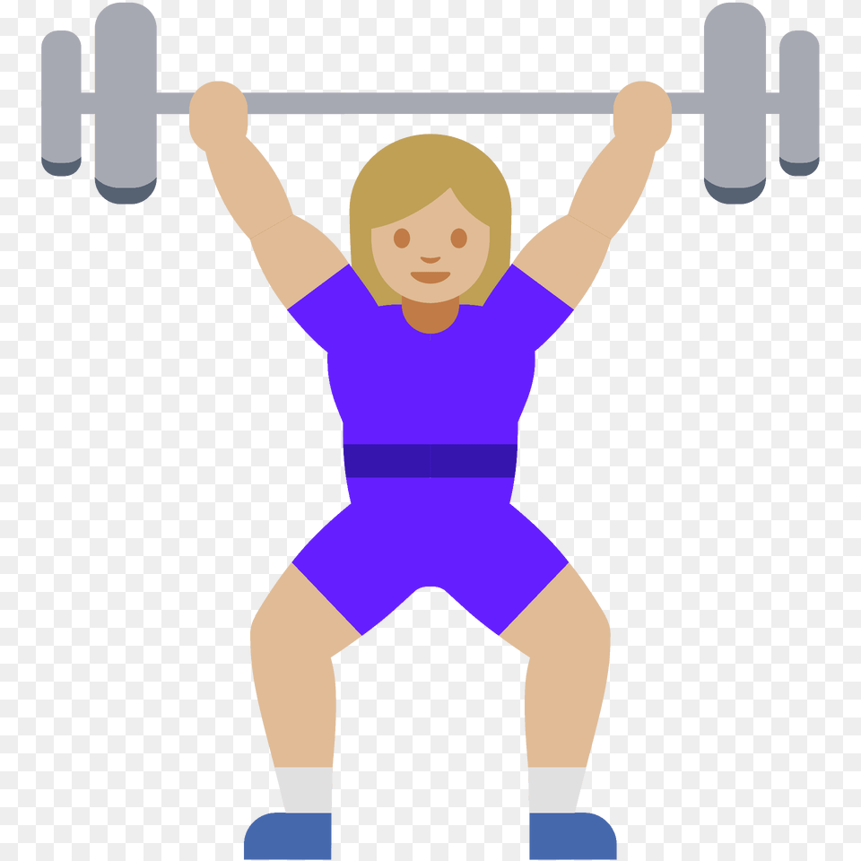 Woman Lifting Weights Emoji Clipart, Person, Face, Head, Working Out Png