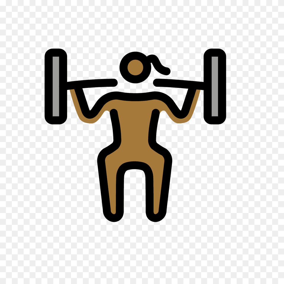 Woman Lifting Weights Emoji Clipart, Cross, Symbol Png Image
