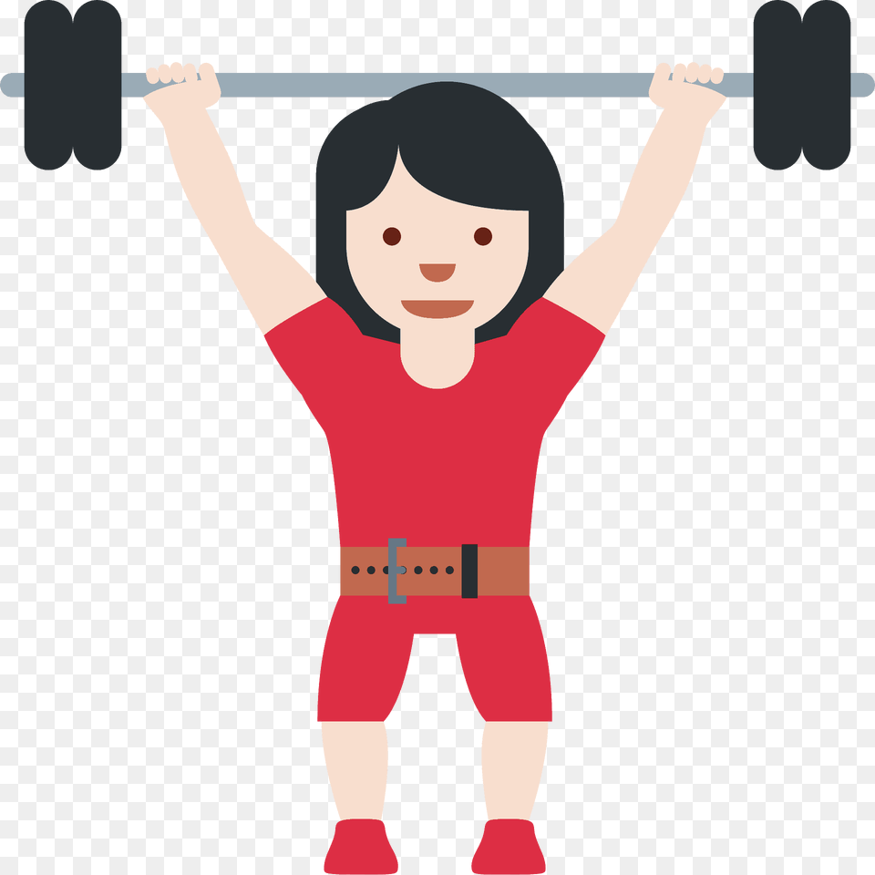 Woman Lifting Weights Emoji Clipart, Baby, Person, Face, Head Free Png Download