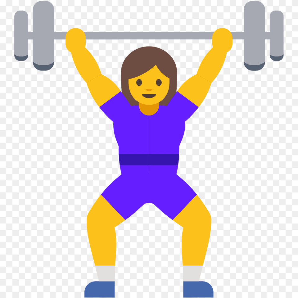 Woman Lifting Weights Emoji Clipart, Person, Face, Head, Working Out Png