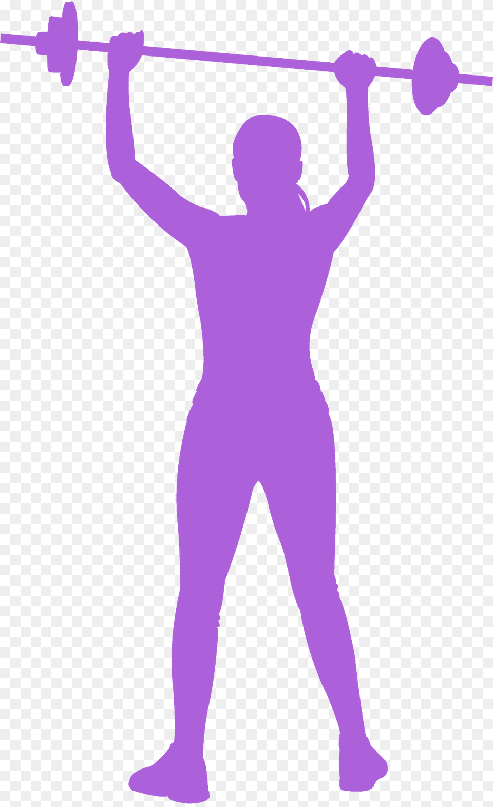 Woman Lifts Barbell Silhouette, Person, Working Out, Fitness, Sport Free Transparent Png