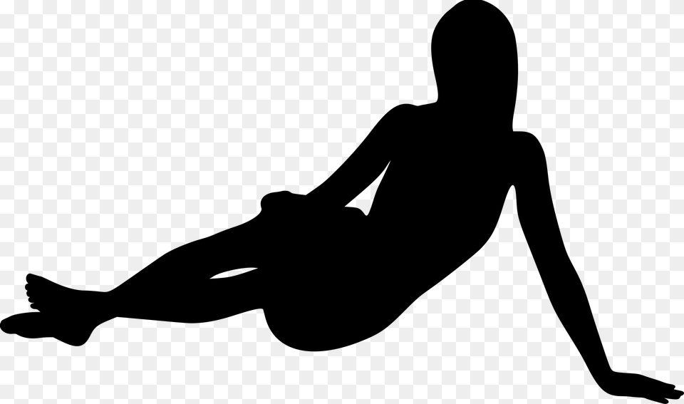 Woman Lying 2 Clip Arts Person Lying Silhouette, Gray Free Png