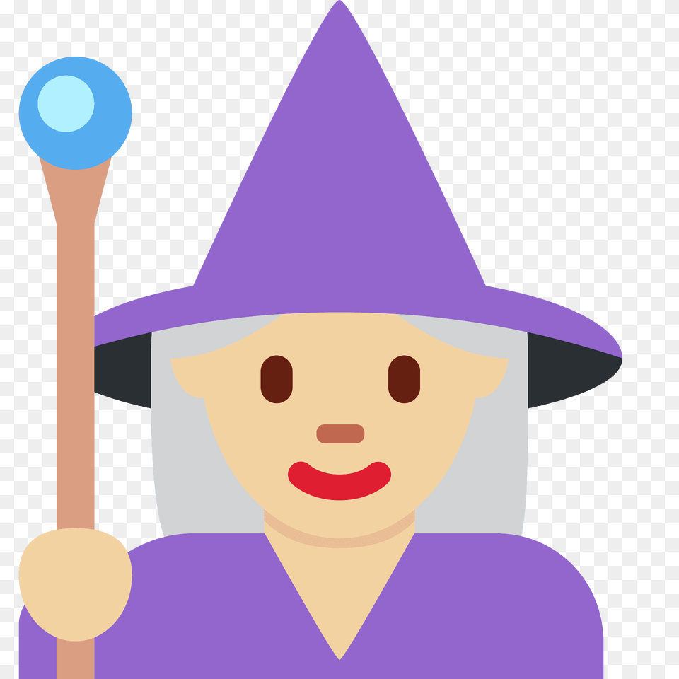 Woman Mage Emoji Clipart, Hat, Clothing, Spoon, Cutlery Free Png Download