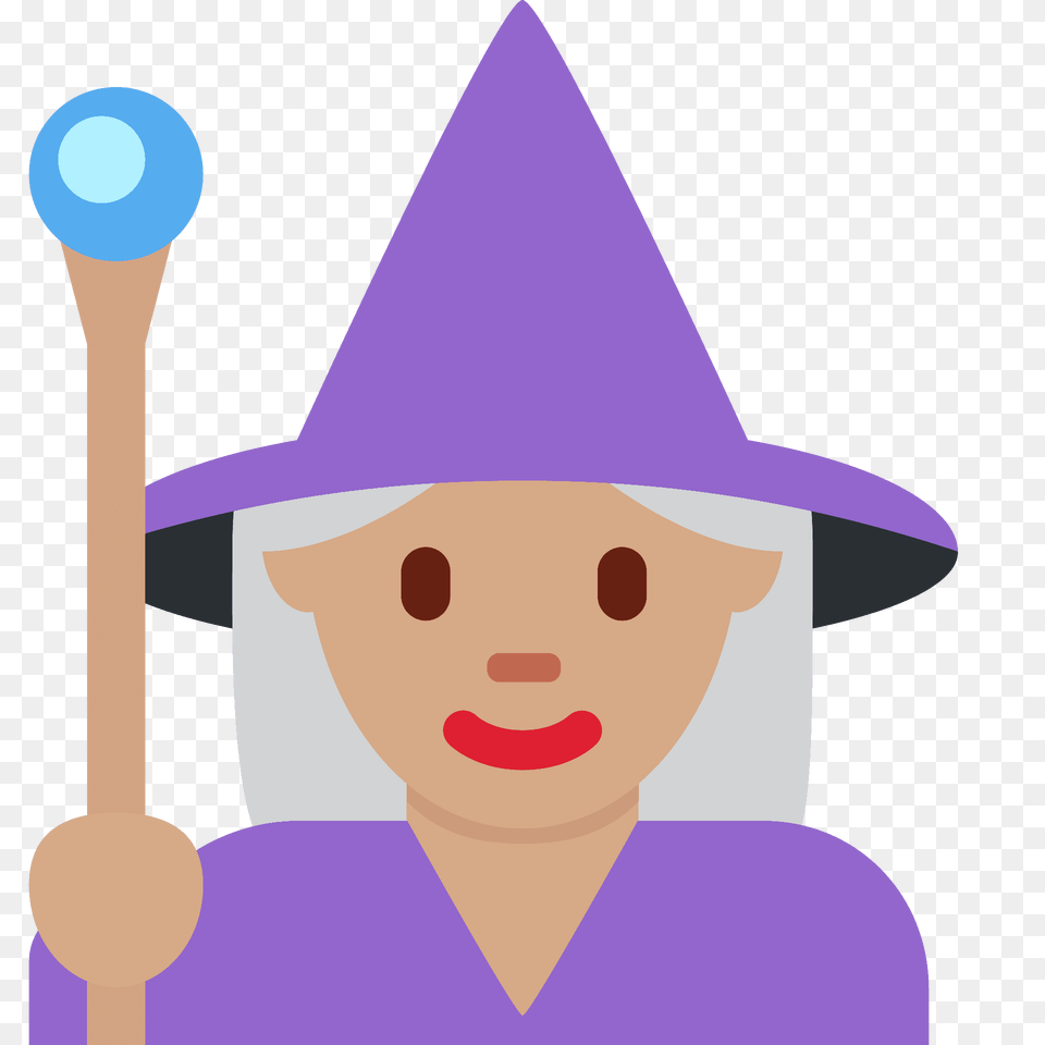 Woman Mage Emoji Clipart, Spoon, Clothing, Cutlery, Hat Free Png Download