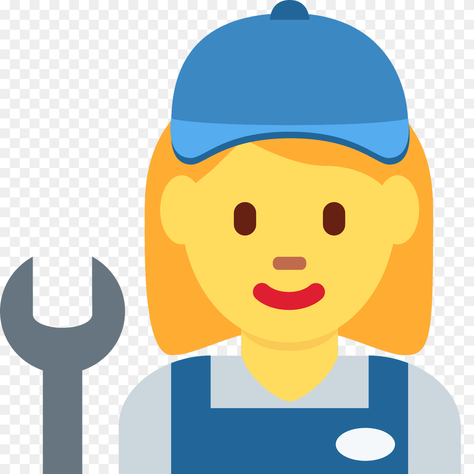 Woman Mechanic Emoji Clipart, Spoon, Baseball Cap, Cap, Clothing Free Png