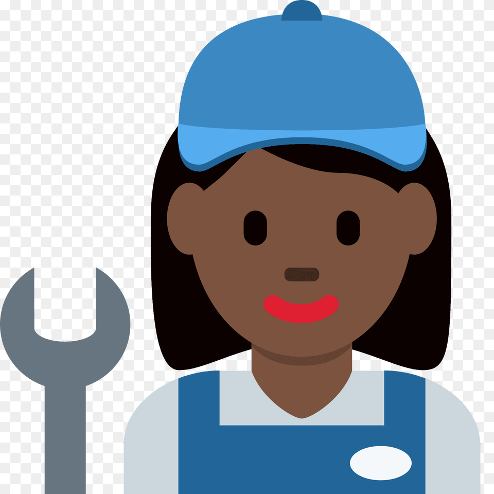 Woman Mechanic Emoji Clipart, Baseball Cap, Cap, Clothing, Cutlery Png