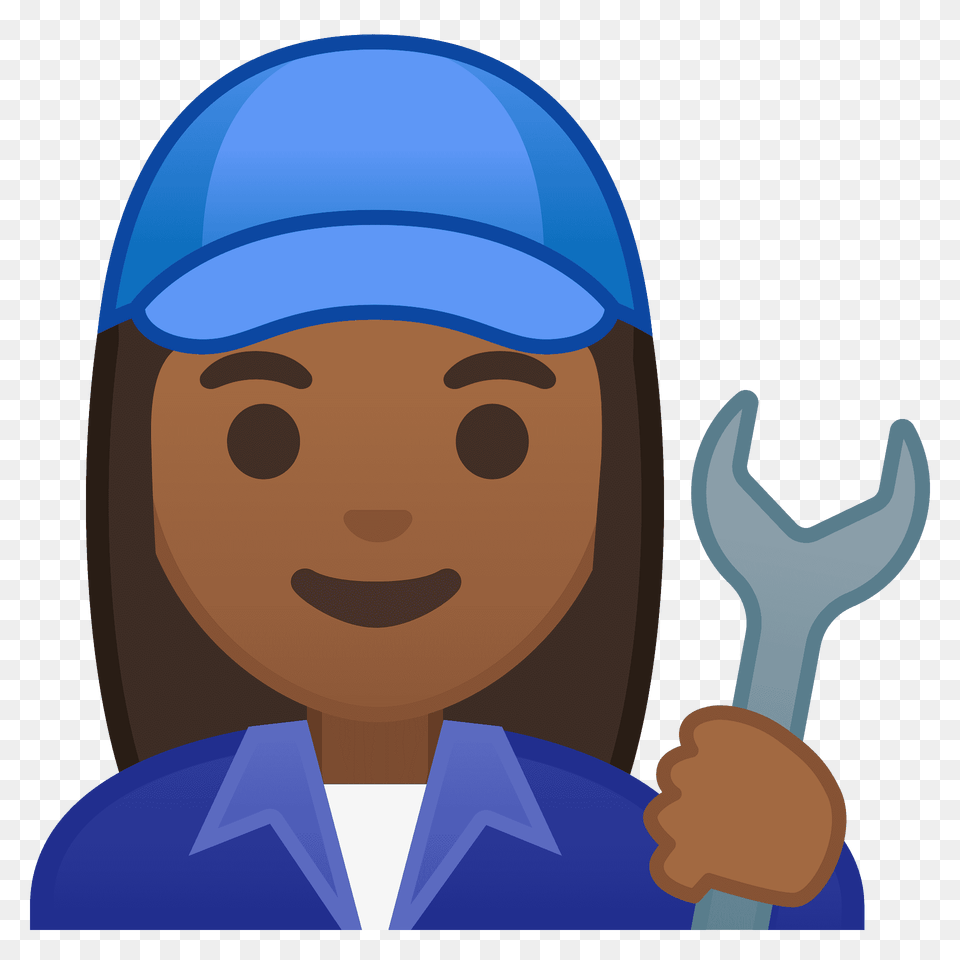 Woman Mechanic Emoji Clipart, Hat, Cap, Clothing, Person Free Png