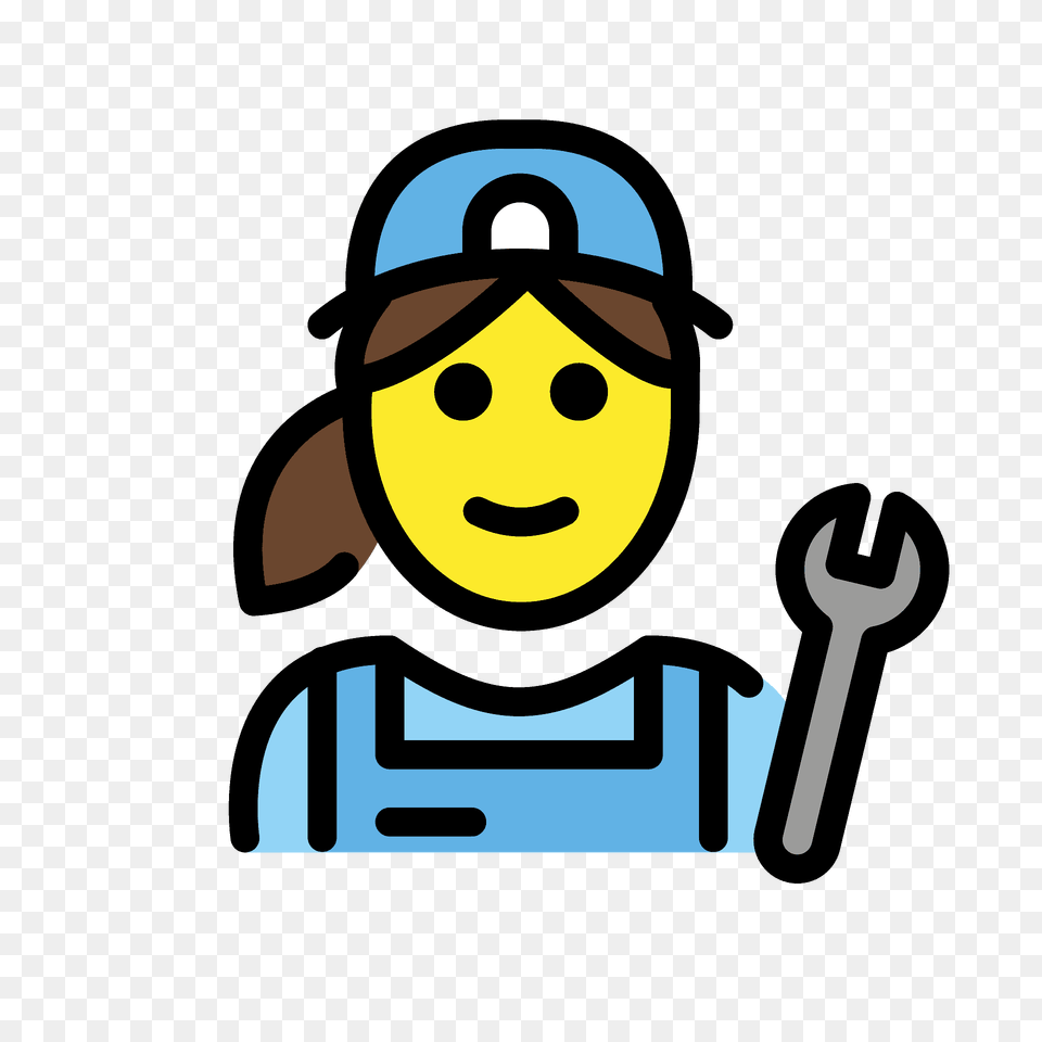 Woman Mechanic Emoji Clipart, Face, Head, Person, Baby Png Image