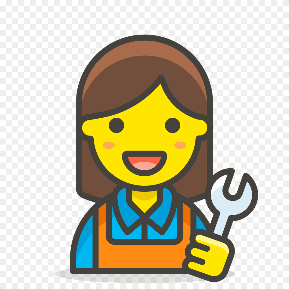 Woman Mechanic Emoji Clipart, Cutlery, Face, Head, Person Free Png Download