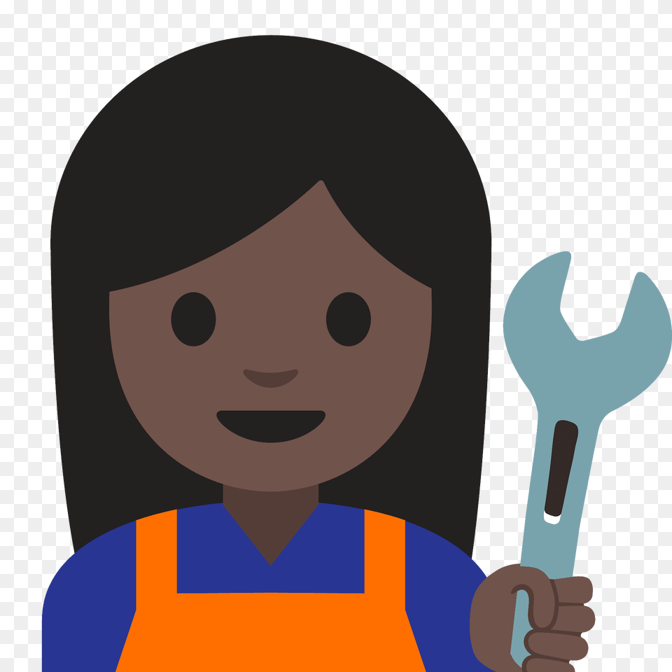 Woman Mechanic Emoji Clipart, Person, Face, Head, Wrench Free Png Download