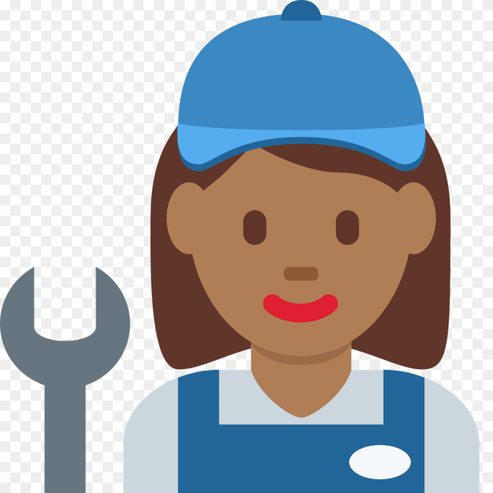 Woman Mechanic Emoji Clipart, Spoon, Baseball Cap, Cap, Clothing Png