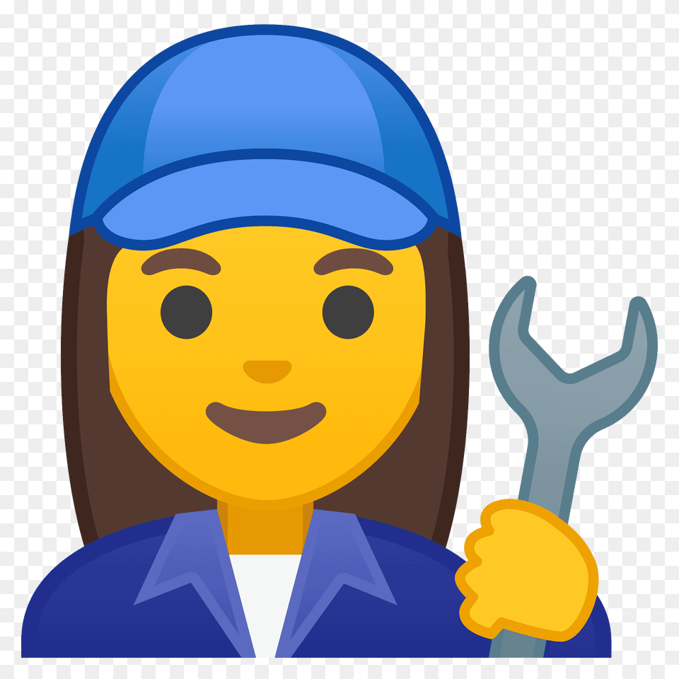 Woman Mechanic Emoji Clipart, Cap, Clothing, Hat, Face Free Png Download