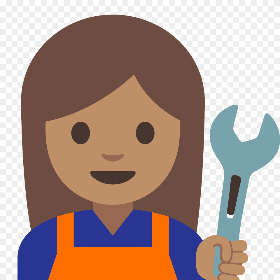 Woman Mechanic Emoji Clipart, Baby, Person, Face, Head Free Png Download