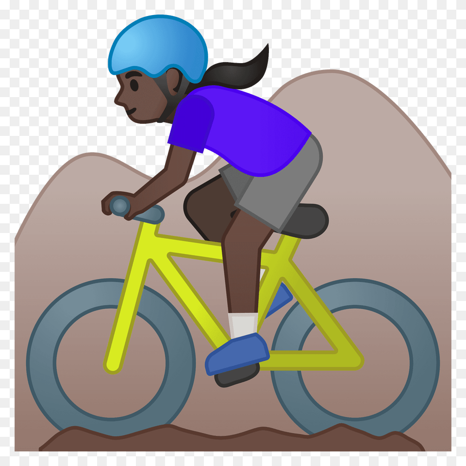 Woman Mountain Biking Emoji Clipart, Face, Person, Head, Bicycle Free Png Download
