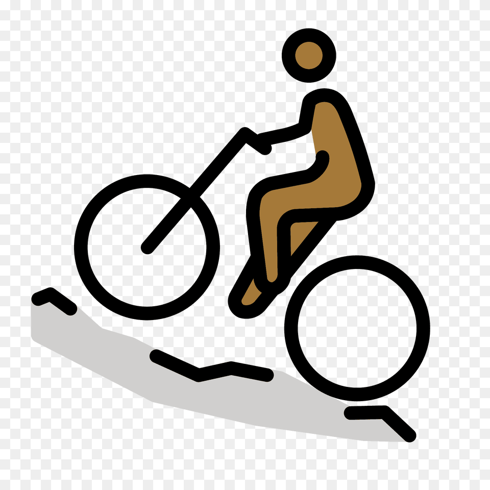 Woman Mountain Biking Emoji Clipart, Bicycle, Transportation, Vehicle, Cycling Free Png