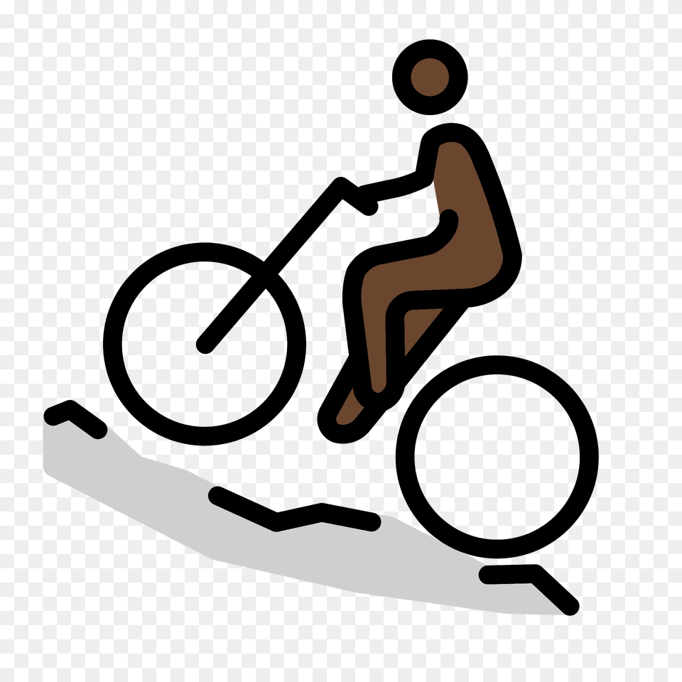 Woman Mountain Biking Emoji Clipart, Bicycle, Transportation, Vehicle, Cycling Free Transparent Png