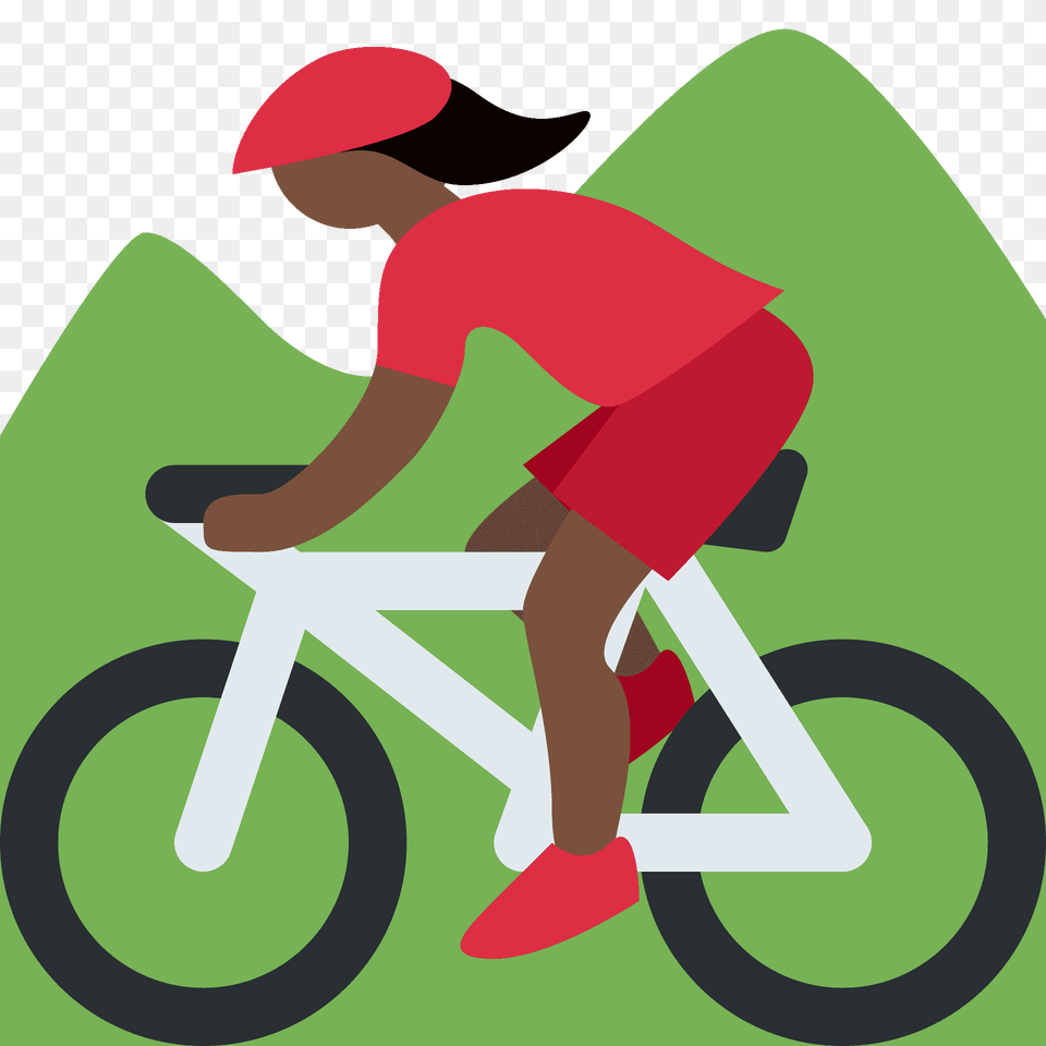Woman Mountain Biking Emoji Clipart, Bicycle, Transportation, Vehicle, Person Free Transparent Png