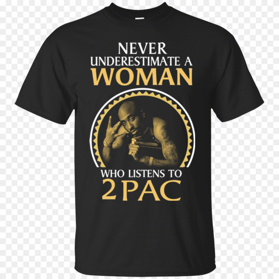 Woman Never Underestimate A Woman Listens To T Shirts, Clothing, Shirt, T-shirt, Person Png