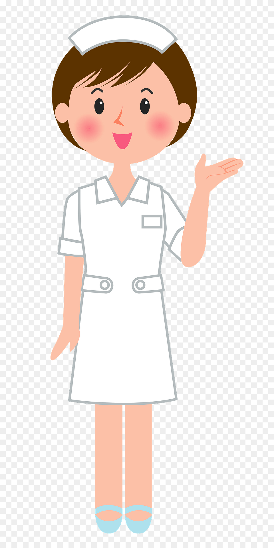 Woman Nurse Acting As A Guide Clipart, Clothing, Coat, Baby, Person Png
