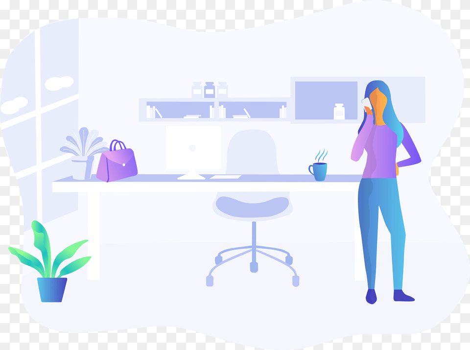 Woman Office Clipart, Adult, Person, Female, Table Png