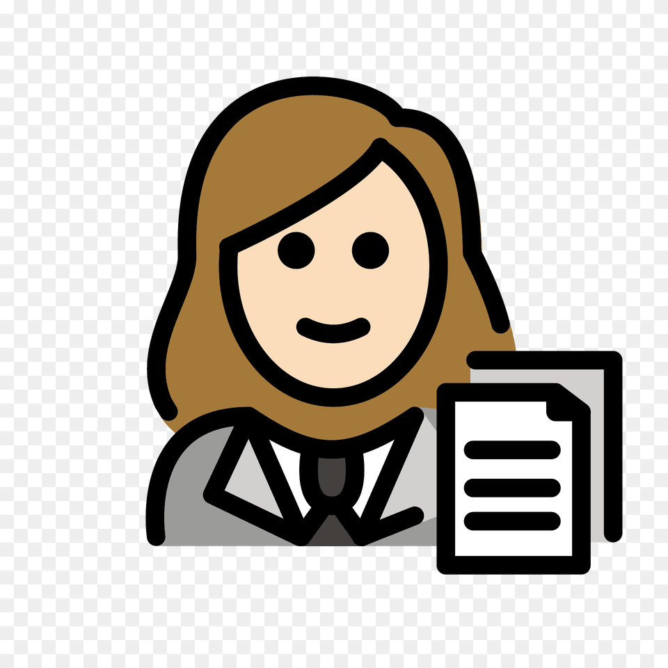 Woman Office Worker Emoji Clipart, Face, Head, Person Png Image