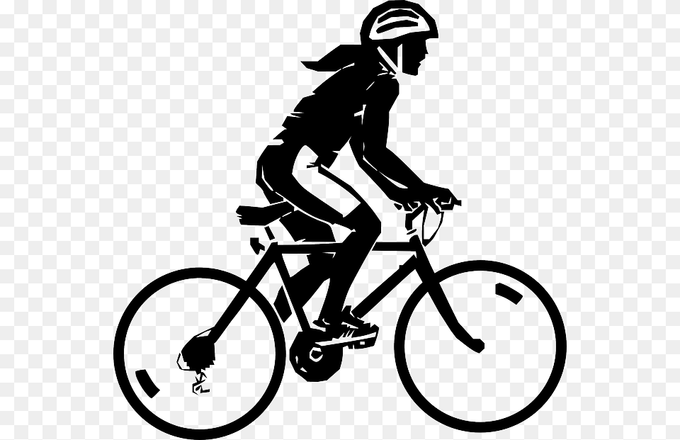 Woman On A Bike, Bicycle, Vehicle, Transportation, Person Png